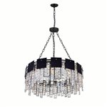 CWI Glacier 10 Light Down Chandelier With Polished Nickel Finish