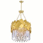 CWI Panache 4 Light Down Chandelier With Medallion Gold Finish