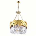 CWI Panache 6 Light Down Chandelier With Medallion Gold Finish