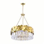 CWI Panache 8 Light Down Chandelier With Medallion Gold Finish