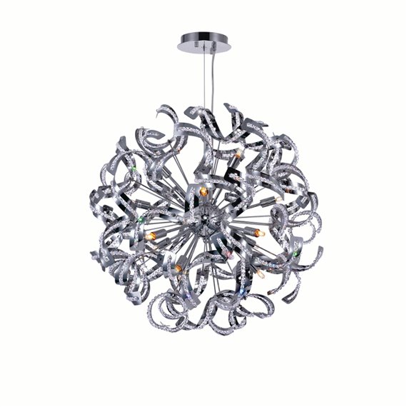 CWI Andes LED Multi Light Pendant With Satin Gold Finish