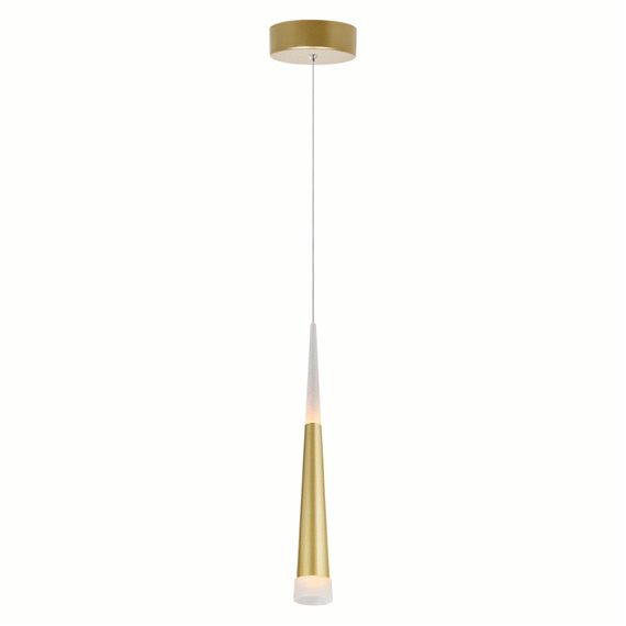 CWI Andes LED Down Mini Pendant With Satin Gold Finish