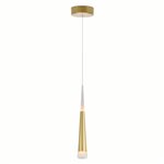 CWI Andes LED Down Mini Pendant With Satin Gold Finish