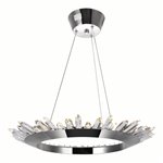 CWI Arctic Queen LED Up Chandelier With Polished Nickel Finish