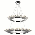 CWI Arctic Queen LED Up Chandelier With Polished Nickel Finish