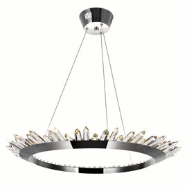 CWI Arctic Queen LED Up Chandelier With Polished Nickel Finish