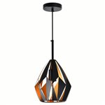 CWI Oxide 1 Light Down Mini Pendant With Black+Copper Finish