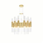 CWI Orgue 42 Light Chandelier With Satin Gold Finish