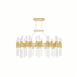 CWI Orgue 72 Light Chandelier With Satin Gold Finish