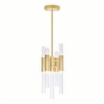 CWI Orgue 9 Light Mini Pendant With Satin Gold Finish