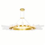 CWI Collar 28 Light Chandelier With Satin Gold Finish