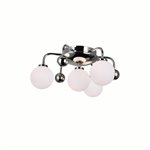 CWI Element 4 Light Flush Mount With Polished Nickel Finish