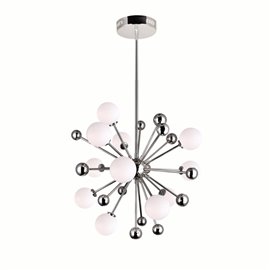 CWI Element 11 Light Chandelier With Polished Nickel Finish