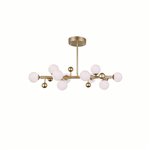 CWI Element 10 Light Chandelier With Sun Gold Finish