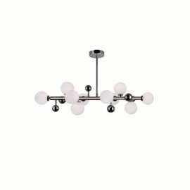 CWI Element 10 Light Chandelier With Polished Nickel Finish