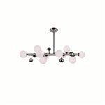 CWI Element 10 Light Chandelier With Polished Nickel Finish