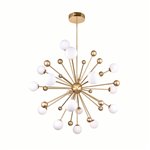 CWI Element 17 Light Chandelier With Sun Gold Finish