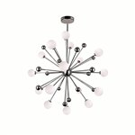 CWI Element 17 Light Chandelier With Polished Nickel Finish