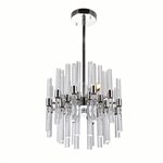 CWI Miroir 3 Light Mini Chandelier With Polished Nickel Finish