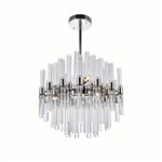 CWI Miroir 8 Light Chandelier With Polished Nickel Finish