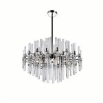 CWI Miroir 10 Light Chandelier With Polished Nickel Finish