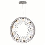 CWI Spiked 9 Light Chandelier With Polished Nickle Finish