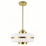 CWI Elementary 1 Light Down Pendant With Pearl Gold Finish