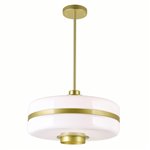 CWI Elementary 1 Light Down Pendant With Pearl Gold Finish