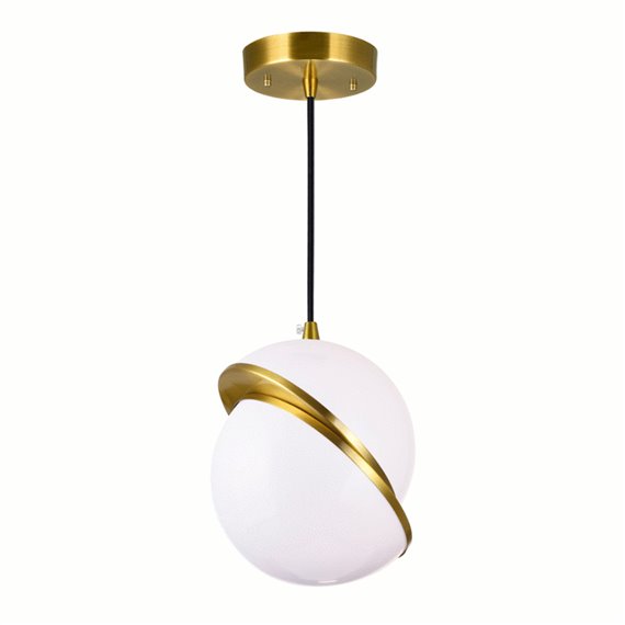 CWI Gemini 1 Light Mini Pendant With Brass Finish