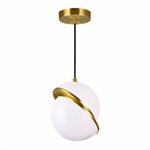 CWI Gemini 1 Light Mini Pendant With Brass Finish