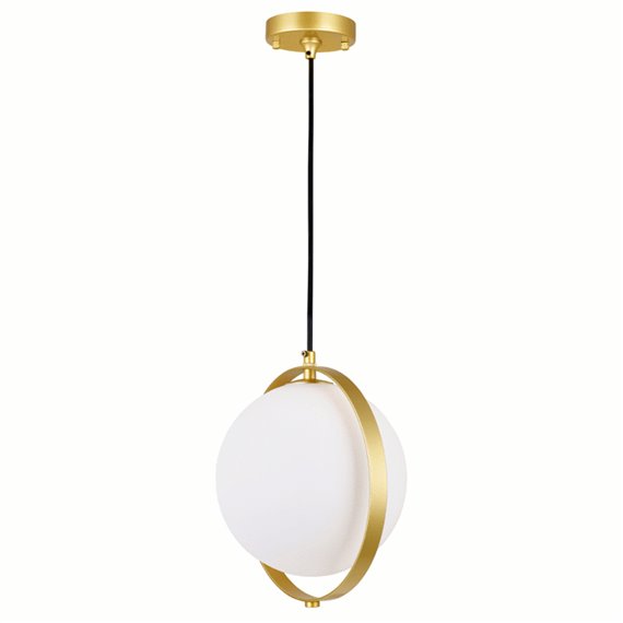 CWI Da Vinci 1 Light Mini Pendant With Brass Finish