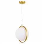 CWI Da Vinci 1 Light Mini Pendant With Brass Finish