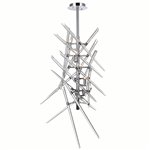 CWI Icicle 5 Light Mini Chandelier With Chrome Finish