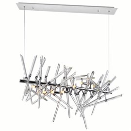 CWI Icicle 9 Light Chandelier With Chrome Finish