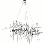 CWI Icicle 10 Light Chandelier With Chrome Finish