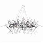 CWI Icicle 12 Light Chandelier With Chrome Finish