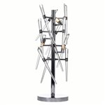 CWI Icicle 3 Light Table Lamp With Chrome Finish