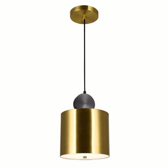 CWI Saleen LED Mini Pendant With Brass+Black Finish