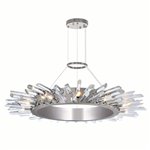 CWI Thorns 12 Light Chandelier With Polished Nickle Finish