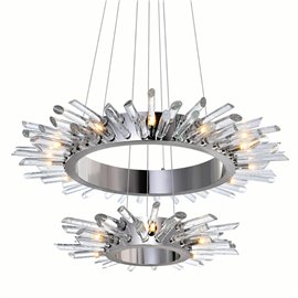 CWI Thorns 18 Light Chandelier With Polished Nickle Finish