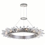 CWI Thorns 15 Light Chandelier With Polished Nickle Finish