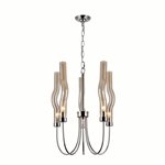 CWI Meduse 5 Light Chandelier With Polished Nickel Finish