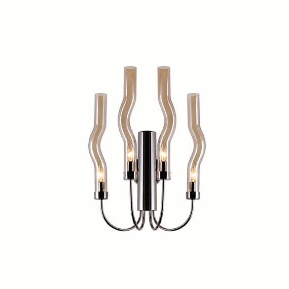 CWI Meduse 4 Light Sconce With Polished Nickel Finish