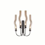 CWI Meduse 4 Light Sconce With Polished Nickel Finish