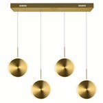 CWI Ovni LED Island/Pool Table Chandelier With Brass Finish