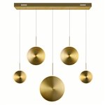 CWI Ovni LED Island/Pool Table Chandelier With Brass Finish