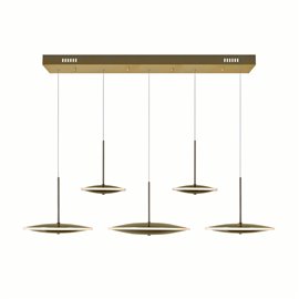 CWI Ovni LED Island/Pool Table Chandelier With Brass Finish