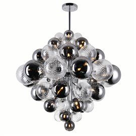 CWI Pallocino 27 Light Chandelier With Chrome Finish