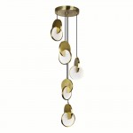 CWI Tranche LED Pendant With Brushed Brass Finish