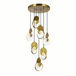 CWI Tranche LED Pendant With Brushed Brass Finish